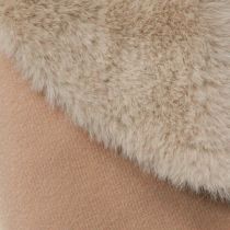 Artikel Kunstfell Rund Tischläufer Teppich Ø38cm Beige 100% Polyester