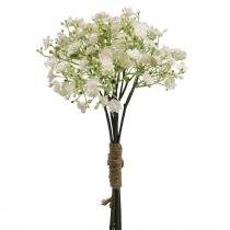 Schleierkraut Kunstblumen Gipskraut Weiß L30cm 6St im Bund