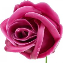Artikel Kunstrosen Fuchsia Wachsrosen Deko Rosen Wachs Ø6cm 18 St