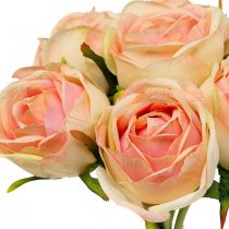 Kunstrosen Rosa Künstliche Rosen 28cm Bund 7 Stück