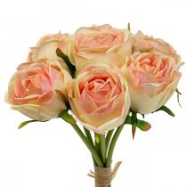 Kunstrosen Rosa Künstliche Rosen 28cm Bund 7 Stück