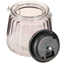 Artikel LED Gartenleuchten Glas Solar Hängend Lila Ø10,5cm 2er-Set
