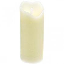 LED Echtwachs Kerze mit Timer Creme Für Batterie H17cm