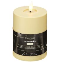 Artikel LED Kerze Outdoor Timer Flammeneffekt Grünbeige H12cm