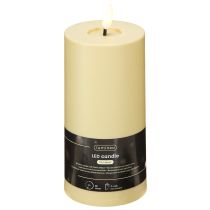Artikel LED Kerze mit Timer Grünbeige Outdoor Ø7,5cm H18cm