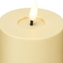 Artikel LED Kerze mit Timer Grünbeige Outdoor Ø7,5cm H18cm