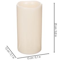 Artikel LED Kerze 25cm Kunststoff Warmweiß Batteriebetrieben Mit Timer