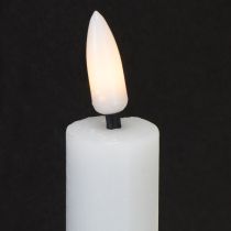Artikel LED-Stabkerzen Weiß Echtwachs 24,5 cm Batteriebetrieben mit Timer