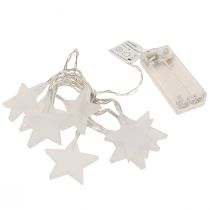 Artikel LED-Lichterkette Sterne mit Timer aus Kunststoff, 10 LEDs Warmweiß, Länge 90 cm
