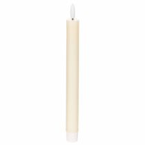 Artikel LED Spitzkerzen aus Echtwachs, 24 cm, Weiß, warmweißes Licht, 2 Stück mit 6 Stunden