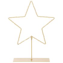 Artikel Stern aus Metall mit 50 LED 33cm Gold für innen Batteriebetrieben