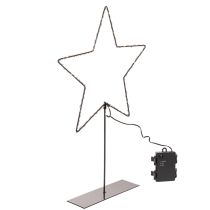 Artikel LED Stern mit Batteriefach und Standfuß, 46 cm, Schwarz, für Innenräume