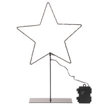 Artikel LED Stern mit Batteriefach und Standfuß, 46 cm, Schwarz, für Innenräume
