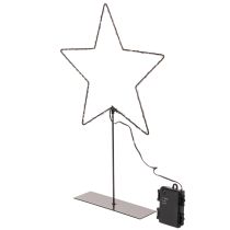Artikel LED Stern mit Batteriefach und Standfuß, 46 cm, Schwarz, für Innenräume