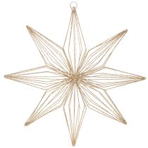 Artikel LED-Deko-Stern aus Draht 51 cm Gold Batteriebetrieben für Innen