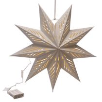 Artikel Weihnachtsstern LED Papier Warmweiß 38 cm für Innenbereich