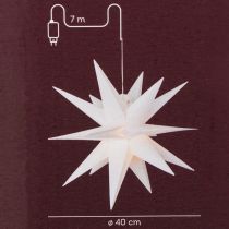 Artikel Deko-LED-Stern Kunststoff Warmweiß Outdoor mit Timer 40 cm