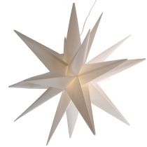 Artikel LED Weihnachtsstern aus Kunststoff Warmweiß mit Timer 60 cm für Innen- und geschützten Außenbereich