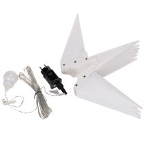 Artikel LED Weihnachtsstern aus Kunststoff Warmweiß mit Timer 60 cm für Innen- und geschützten Außenbereich