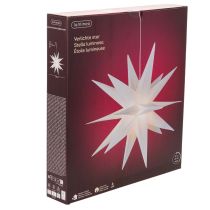 Artikel LED Weihnachtsstern aus Kunststoff Warmweiß mit Timer 60 cm für Innen- und geschützten Außenbereich