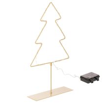 Artikel Weihnachtsbaum-Silhouette Metall 37cm 60 LEDs Warmweiß für Innen
