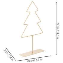 Artikel Weihnachtsbaum-Silhouette Metall 37cm 60 LEDs Warmweiß für Innen