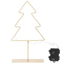 Artikel Weihnachtsbaum-Silhouette Metall 37cm 60 LEDs Warmweiß für Innen