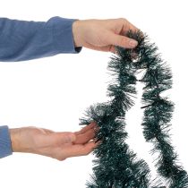 Artikel Lametta Weihnachtsgirlande 3m mit 60 LED warmweiß und Timer für Innen und Außen