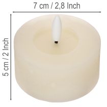 Artikel LED-Teelichter Echtwachs Warmweiß mit Timer 7 cm 2er-Set