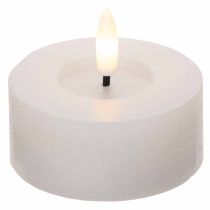 Artikel 2er-Set LED-Teelichter aus weißem Echtwachs, Ø 7 x 6 cm, warmweiß, mit 6-Stunden-Timer