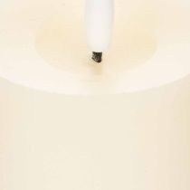 Artikel LED-Stumpenkerze aus Echtwachs, 15 cm, Cremeweiß, mit 6-Stunden