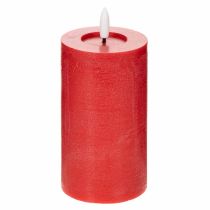 Artikel Rote LED-Stumpenkerze aus Echtwachs, 15 cm, mit 6-Stunden-Timer