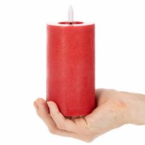 Artikel Rote LED-Stumpenkerze aus Echtwachs, 15 cm, mit 6-Stunden-Timer