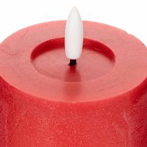 Artikel Rote LED-Stumpenkerze aus Echtwachs, 15 cm, mit 6-Stunden-Timer