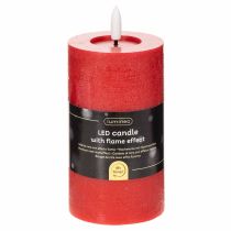 Artikel Rote LED-Stumpenkerze aus Echtwachs, 15 cm, mit 6-Stunden-Timer