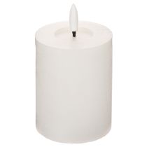 Artikel LED Stumpenkerze mit Flackerlicht und Timerfunktion Weiß Ø 7 cm Höhe 12 cm