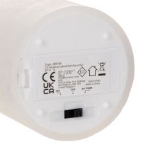 Artikel LED Stumpenkerze mit Flackerlicht und Timerfunktion Weiß Ø 7 cm Höhe 12 cm