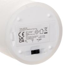 Artikel Weiße LED-Stumpenkerze flackernd mit Timer Ø 7 cm H 16 cm aus Echtwachs