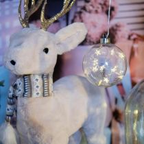 LED Weihnachtskugeln Glas Lichterkette Sterne Ø10cm 2St