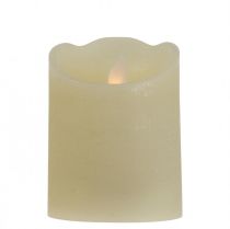 LED Kerze Wachs Stumpenkerze Warmweiß Ø7,5cm H10cm