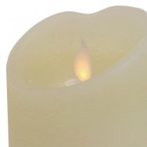 LED Kerze Wachs Stumpenkerze Warmweiß Ø7,5cm H10cm