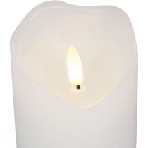 LED Kerze mit Timer Echtwachs Stumpenkerze Ø7cm H9cm