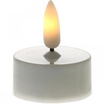 LED-Teelichter Warmweiß, LED-Lichter Flammeneffekt, künstliche Kerzen Ø3,6cm 6er-Set