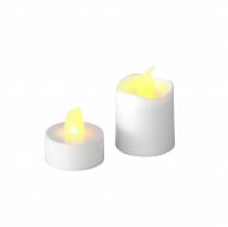 LED Teelicht Kerzen Warmweiß Flammeneffekt 16er-Set sortiert 32Batterien