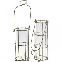 Laterne Garten, Metall Windlicht Ø8,5cm H23/18,5/14,5cm 3er-Set