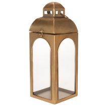 Artikel Laternen-Set aus Metall und Glas in Messing-Optik, H50cm und H42,5cm, 2-teilig