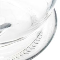 Artikel Windlicht Laterne aus Glas mit Metallgriff 18 cm hoch