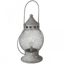 Metall-Laterne, LED-Lampe, Shabby Chic Ø16cm H33,5cm