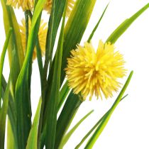 Kunstblumen Kugelblume Allium Zierlauch künstlich Gelb 45cm