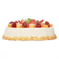 Lebensmittelattrappe, künstliche Torte mit Früchten Ø23cm H8,5cm